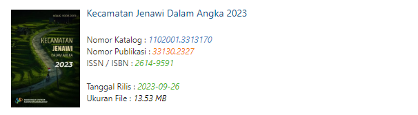 bps_karanganyar's tweet photo. Kecamatan Jenawi Dalam Angka 2023
https://t.co/2wT5TTRVJP https://t.co/8FAwF6ojqZ