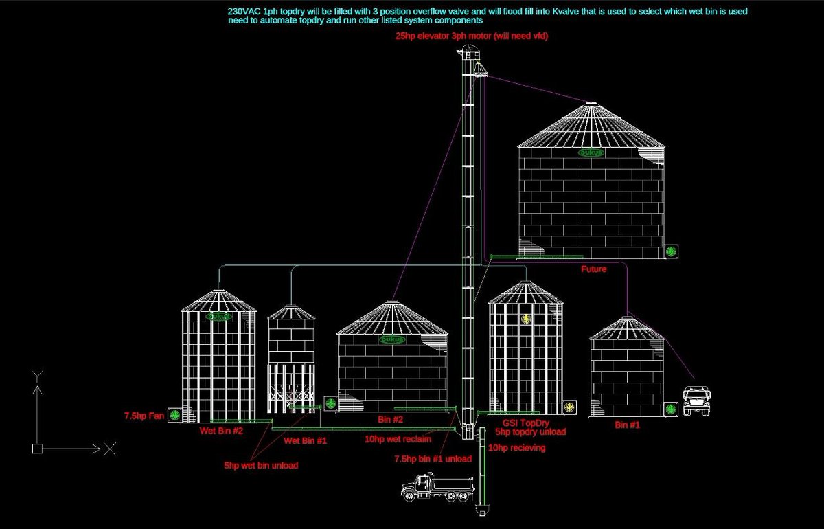 GDryerRepairman's tweet image. That time of year, designing automation and system layout.
#Arescommander it&apos;s what I use for CAD #agx #grainsystems