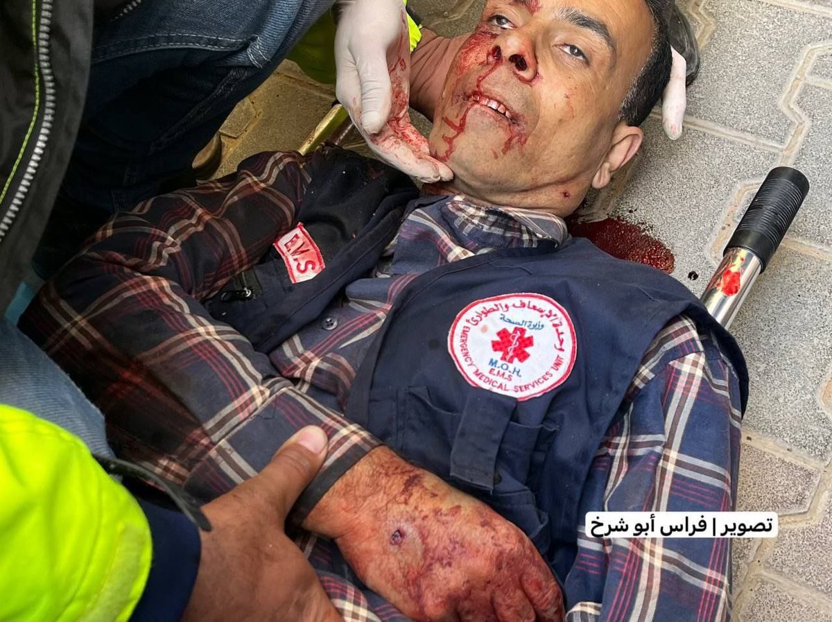 SyedAttaRA's tweet photo. Innocent ambulance driver Abdulfatah was killed by terrorist Israeli forces https://t.co/Mcu4EIH5zj