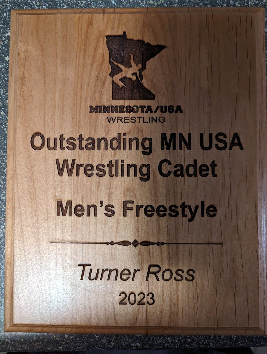 Congratulations to Turner Ross on earning MN/USA's outstanding cadet wrestler in Freestyle for the 2023 season!
