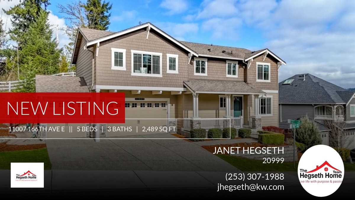 jhegseth's tweet photo. 📍 New Listing 📍 Take a look at this fantastic new property that just hit the market located at 11007 166th Ave E in Bonney Lake. Reach out here or at (253) 307-1988 for more information

Living Life with Purpose and Passion

Your... https://t.co/dHgj0X2X1P https://t.co/4X9zLGHUoi