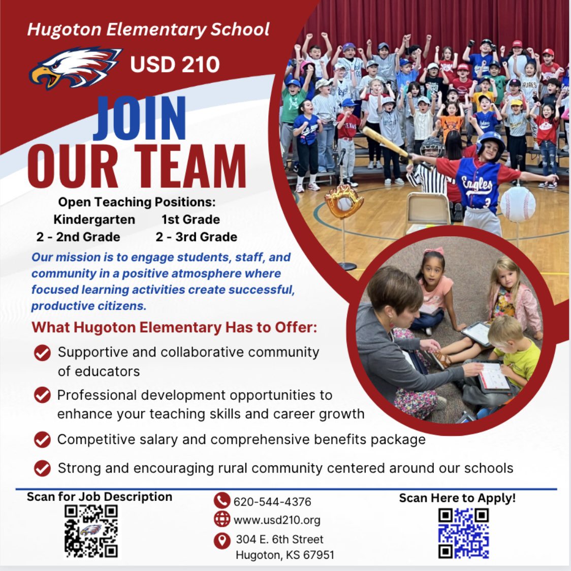 Teachers, USD 210 Hugoton has Teacher Openings!  Please Apply!
#WeR210
