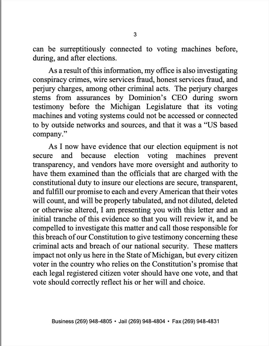 LeadingReport's tweet image. BREAKING: Barry County, Michigan, Sheriff Dar Leaf has allegedly notified Rep. Jim Jordan, claiming that his office has been investigating criminal acts related to the 2020 election and they have some damning evidence.

"My office has come into possession of evidence that foreign…