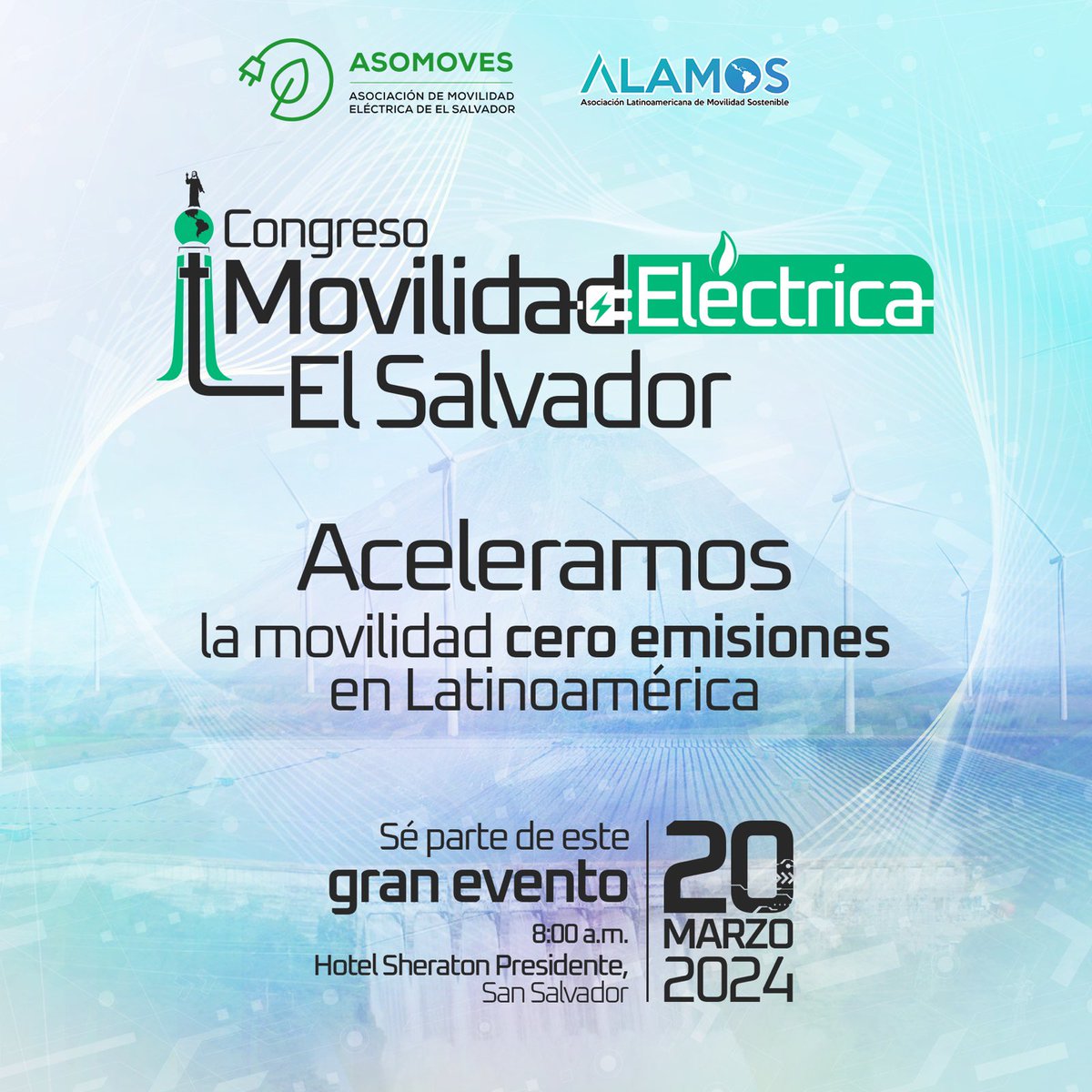 <a href="/asomoves/">@asomoves</a> invita a la cobertura periodística del Primer Congreso de Movilidad Eléctrica en El Salvador 🇸🇻 <a href="/Canal10Sv/">Canal 10</a> <a href="/tvocanal23/">TVO CANAL 23</a> <a href="/AgapeTVCanal8/">Ágape TV Canal 8</a> <a href="/NoticieroSLV/">Noticiero El Salvador 🇸🇻</a> <a href="/elnoticiero_6/">El Noticiero</a> <a href="/ysuca91siete/">Radio YSUCA 91.7 FM</a> <a href="/CadenaCuscatlan/">Radio Cuscatlán 98.5</a> @1069FMRadio <a href="/TVMElSalvador/">TVM El Salvador</a> <a href="/arpassv/">Red Informativa de Arpas</a> <a href="/DGEHMSV/">Dirección de Energía, Hidrocarburos y Minas</a> <a href="/BCIE_Org/">BCIE</a> <a href="/PNUDSV/">PNUD El Salvador</a>