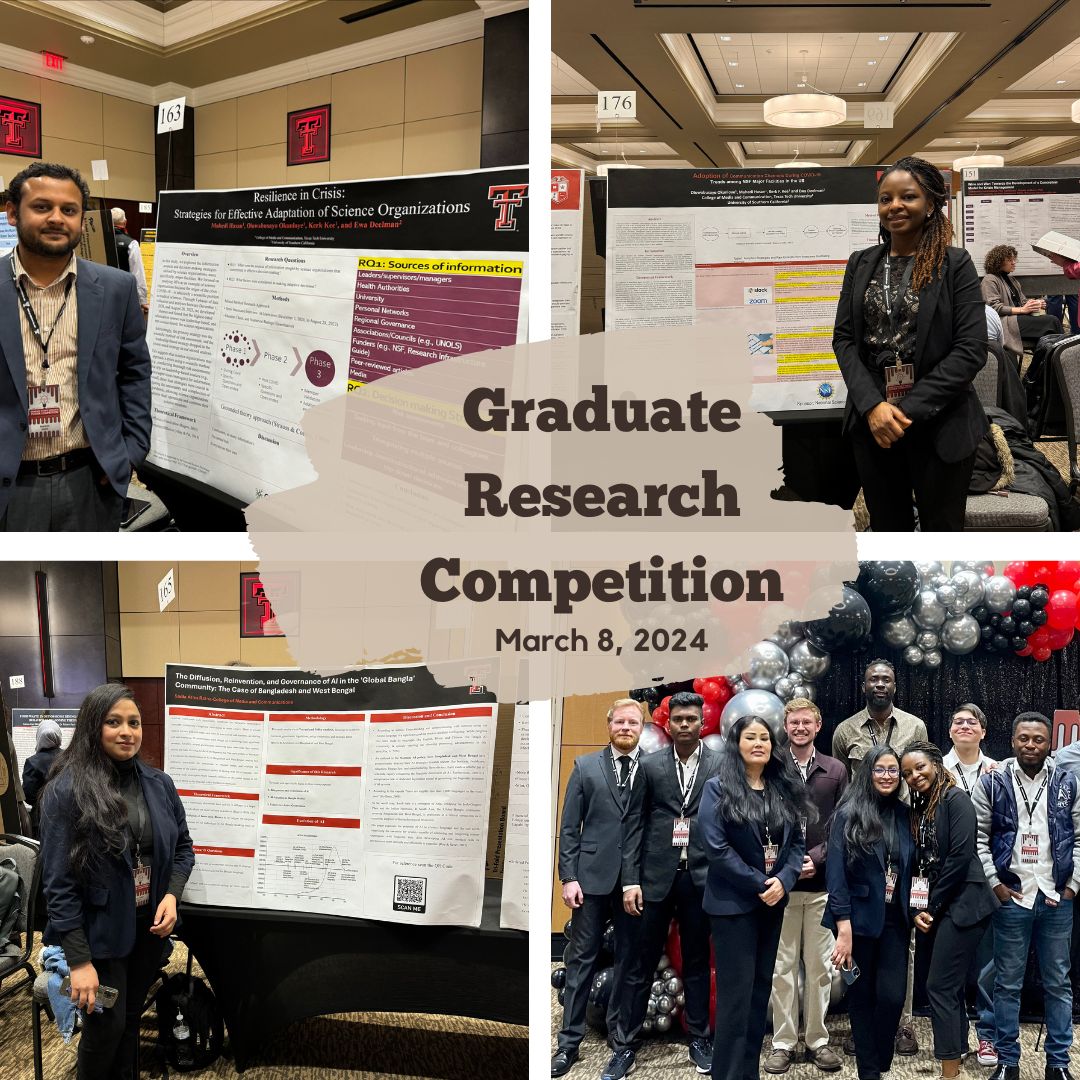 IDL research lab members were well represented at the 23rd Annual Graduate Research Poster Competition which was held on March 8th at the Student Union Building, Red Raider Ballroom!
#postercompetition #idlresearch #ttugraduateresearchpostercompetition #wreck'em