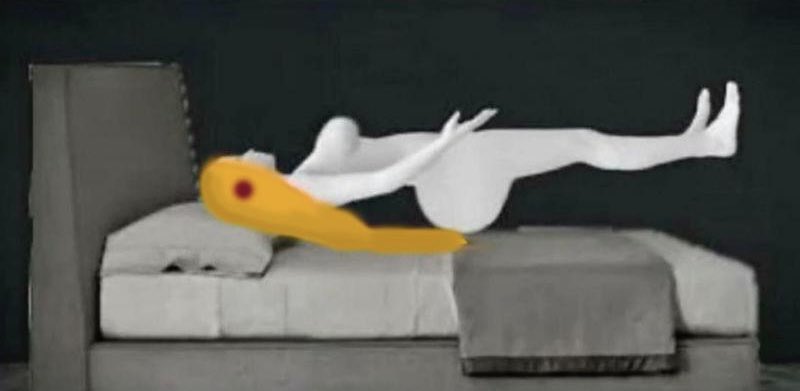 yes. this is a visual representation of how i sleep on my back. smfh