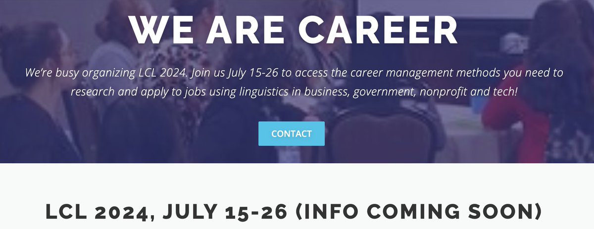 lingbeyondacad's tweet photo. Linguistics Career Launch 2024 is being PLANNED! Your boot camp for exploring careers for linguists in biz, gov, non-profit and tech is going LIVE July 15-26! Are you excited??? #LCL2024 https://t.co/hWEr2g2CHR