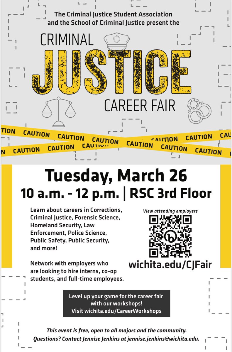 cjsawsu's tweet photo. HELLO SHOCKERS!
We are excited to have you back…

Many things are ahead of us, Starting next week is our CAREER FAIR! 

Tuesday March 26th from 10am-noon on the third floor in Beggs Ballroom! 

DO NOT MISS OUT ON OPPORTUNITIES OF POTENTIAL EMPLOYMENT!

P.s- bring a friend or 2! https://t.co/xj74J1DY7A