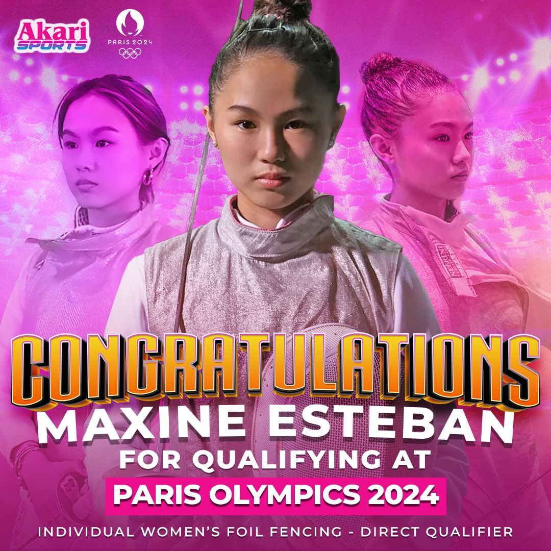AkariSports's tweet photo. LIGHT UP OLYMPICS! 💡

Congratulations, Maxine Esteban, on your qualification for the Paris Olympics 2024! We’re proud to see you shine on the world stage. Best of luck as you take on this incredible opportunity! 🏅🎉 

TAKE IT TO THE MAX!

#themaxfactor #akariathlete #paris2024 https://t.co/PzMCnqPabl
