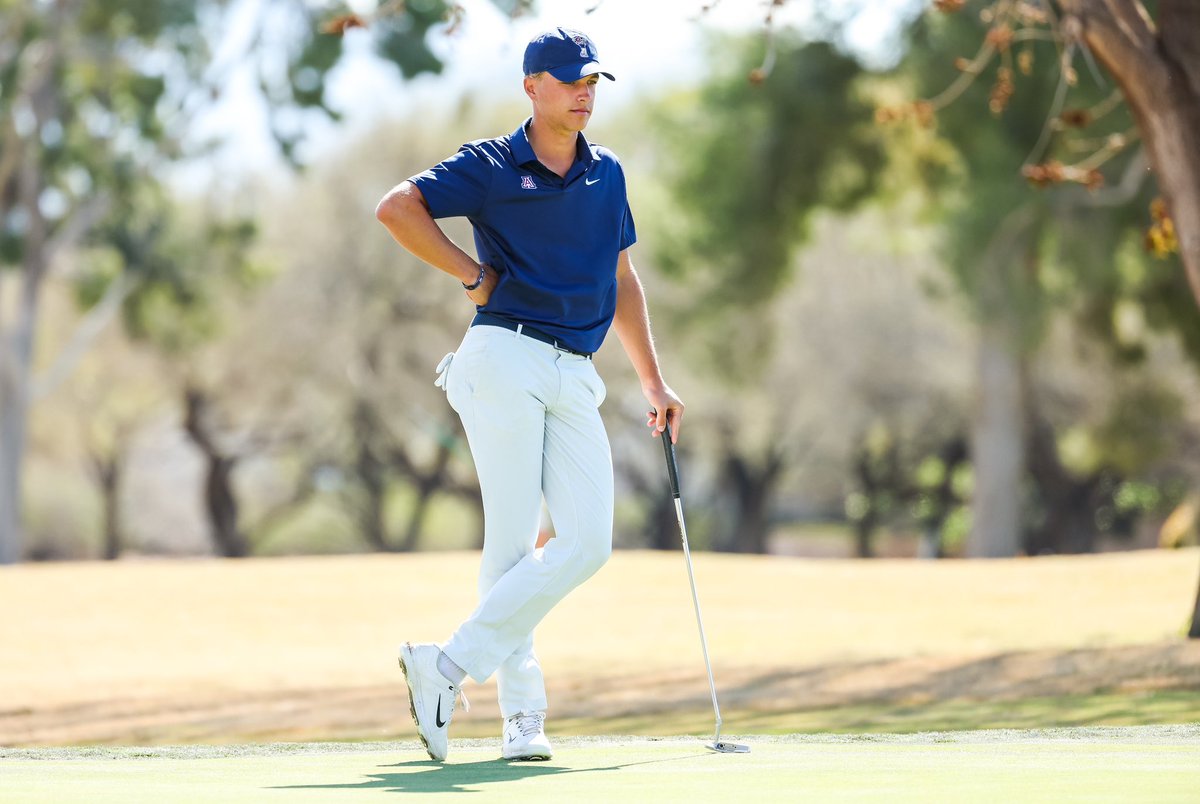 ✌️ rounds down at Arizona Thunderbirds Intercollegiate and the Wildcats sit atop the leaderboards. ⛳️in first at 8-under par as a team with six stroke lead ⛳️Sam Sommerhauser sits in first place among all players at 6-under. Cats will play final round tomorrow. #BearDown