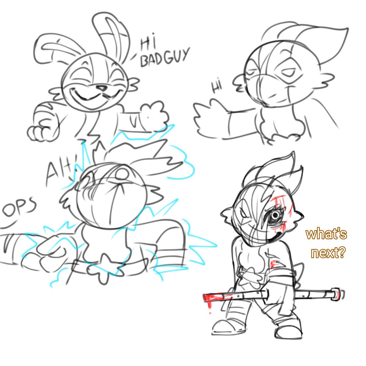 Mr_c0TT0n's tweet photo. a little interaction between these two and an idea that came to mind
#sketches #doodles #SmilingCrittersAU #smilingheroes #sparklebunny x #kickinAss / #KickinChicken x #HoppyHopscotch https://t.co/kQD7QRSBQt