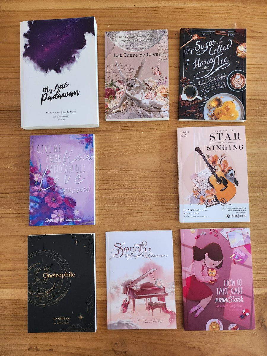 #fictionprintreview

Fiction Print เหมาะกับคนท้าเดดไลน์ที่สุดแล้วค่ะ สามารถพิมพ์นิยายร้อยเล่มทันในเวลา1สัปดาห์ได้ ส่งถึงงานตรงเวลาซีลทุกเล่ม เคลมง่ายไม่จุกจิก แอดมินถามตอบดี อันนี้คือผลงานที่เคยพิมพ์กับฟิคชั่นปริ้นมา(คือเกือบทั้งหมดน่ะแหละ 555)