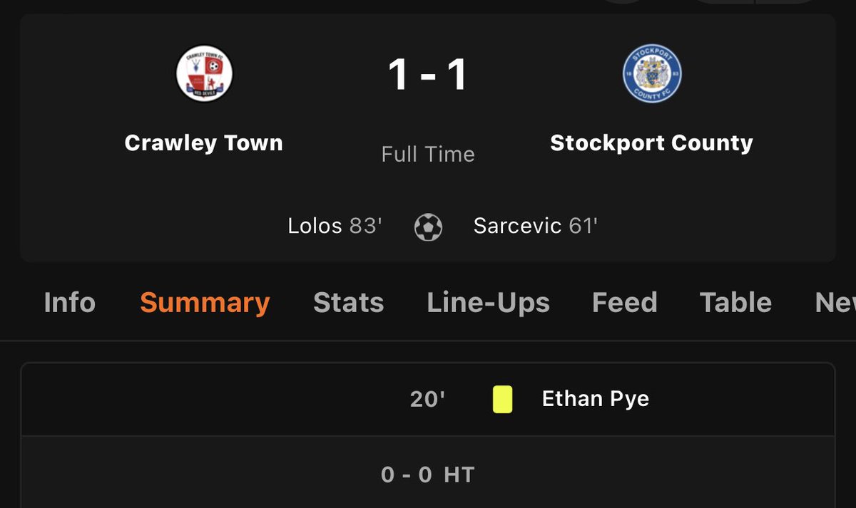 EFL League 2
Mon 18 Mar  - Crawley Town vs Stockport County full-time results 
#wefootball777 #football #EPL #PremierLeague #crawleytownfc #stockportcountyfc