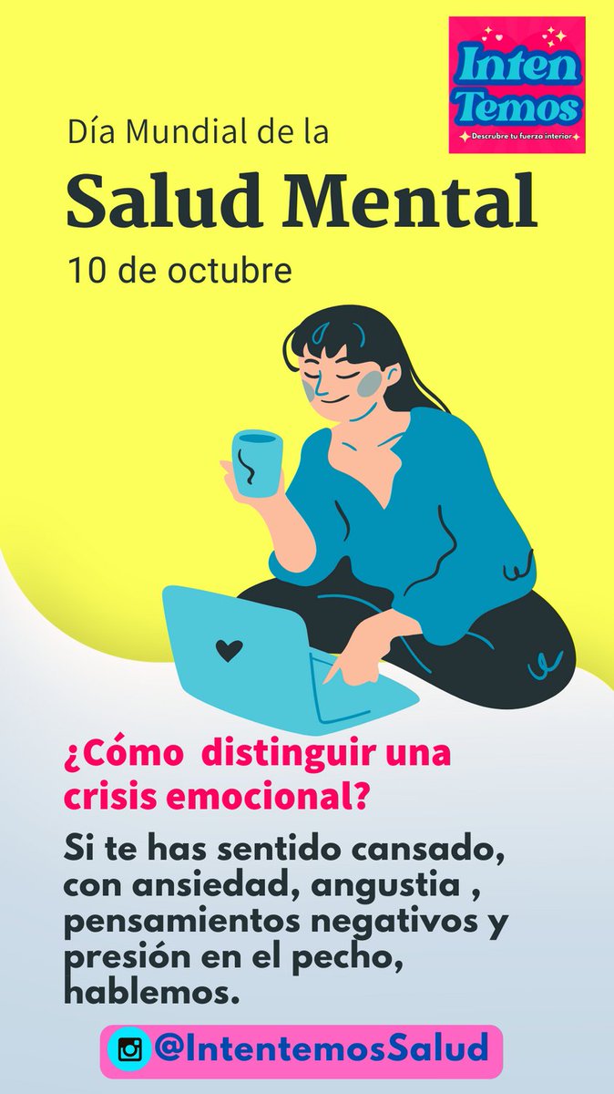 INTENTEMOSSALUD's tweet image. #IntentemosSaludMental #EmocionesSaludables #BienestarEmocional #SaludMental #CrecimientoPersonal #TerapiaYBienestar #Consejos #FortalezaEmocional #PsicologiaEmocional #Reel #Depresión #Viral #DesarrolloPersonal #Reflexion #Amor #Motivación #Psicologia  #Salud #Vida #Aprendizaje