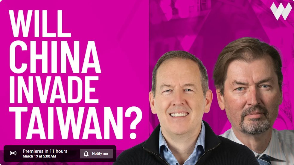 If you have an interest in China's real estate implosion or if China cares about #TicTok being banned or if China will invade Taiwan, check out my chat with George Calhoun on @wealthion.  Replay   bit.ly/3PmQEOw