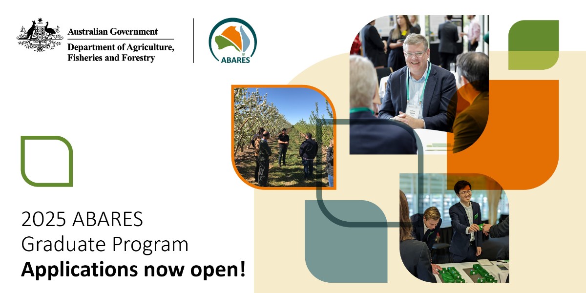 ➡️ Are you a recent graduate? ➡️ Are you qualified in economics, data science, statistics or mathematics? @ABARES has exciting opportunities for grads to flex their problem-solving skills on the big issues in farming, fisheries & forestry. Learn more at: brnw.ch/21wHZrL