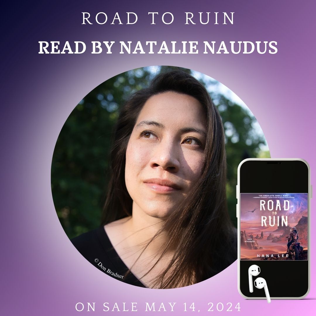 beyond thrilled to have @natalienaudus as the narrator for the audiobook edition of #RoadToRuin, coming from @SimonAudio on May 14th! pre-order your copy today: bit.ly/3Mfcba5 (natalie is my dream audiobook narrator so my excitement is 300% genuine!!!!!)