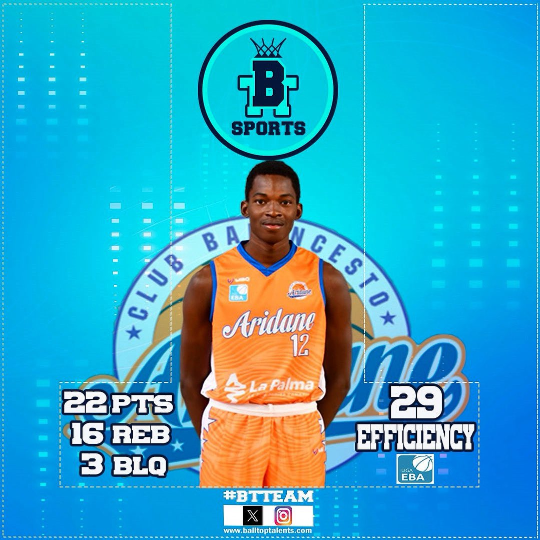 @adamatraoree12 con <a href="/cbaridane/">CB ARIDANE</a> en la jornada 23 de liga EBA 

🔥🔥🔥

#BTTEAM