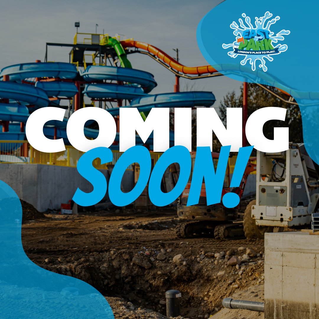East Park (@eastparklondon) on Twitter photo Are you ready for our big announcement!?
Our exciting news will be revealed TOMORROW at 12:00pm 👀☀️
Stay tuned in with @virginradiolondonca's <a href="/jeffkellyradio/">Jeff Kelly</a> and @backstageben519! We can’t wait to share the excitement with all of you 💙
#eastparklondon #ldnont #waterpark Are you ready for our big announcement!?
Our exciting news will be revealed TOMORROW at 12:00pm 👀☀️
Stay tuned in with @virginradiolondonca's <a href="/jeffkellyradio/">Jeff Kelly</a> and @backstageben519! We can’t wait to share the excitement with all of you 💙
#eastparklondon #ldnont #waterpark