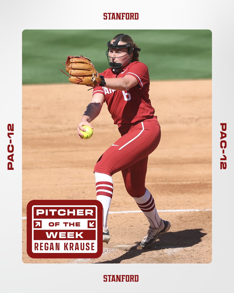 Regan Krause is your Pac-12 Pitcher of the Week!

Congrats Regan!

📰 tinyurl.com/2cmdyy3k

#GoStanford