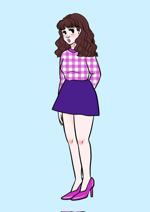 「plaid shirt skirt」 illustration images(Latest)