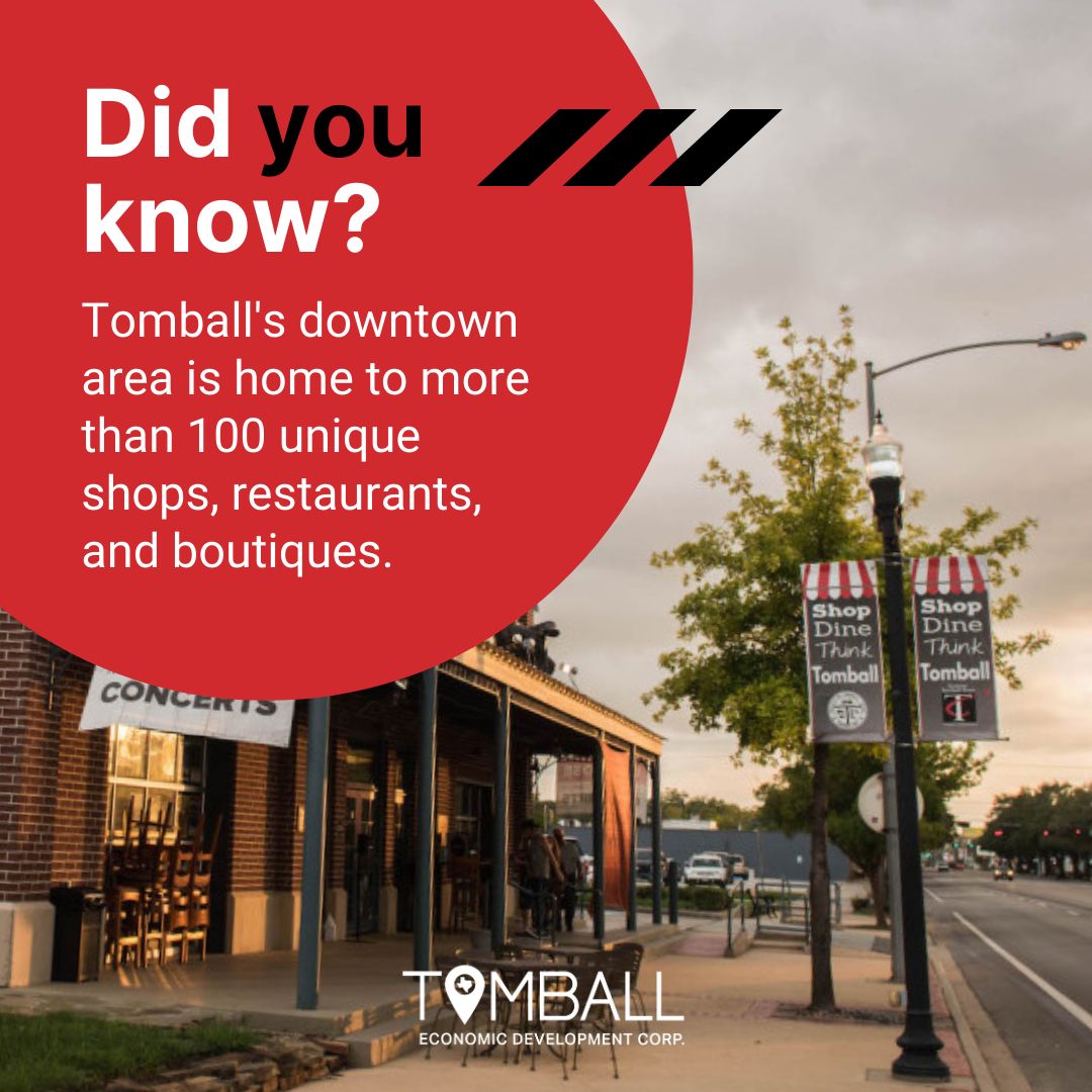 Did you know Tomball's historic downtown area is home to100 unique shops, restaurants, and boutiques? From cafes to trendy spots, they are just waiting to be explored! Join us for a day of exploration and discovery in the heart of Tomball! 🛍️ ☕️ #ExploreTomball