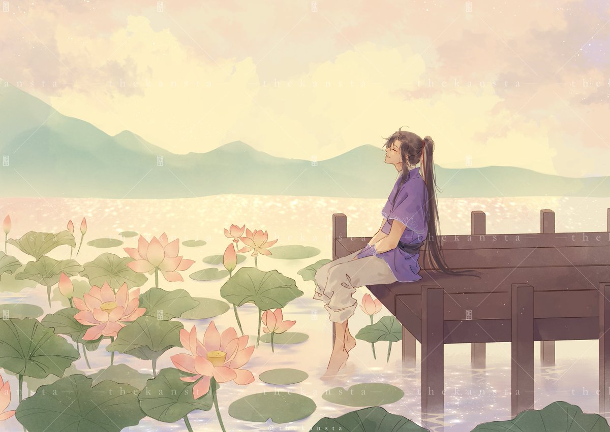 thekansta's tweet photo. Lotus pier 
#mdzs #魔道祖师 https://t.co/eDhpbRI4HR