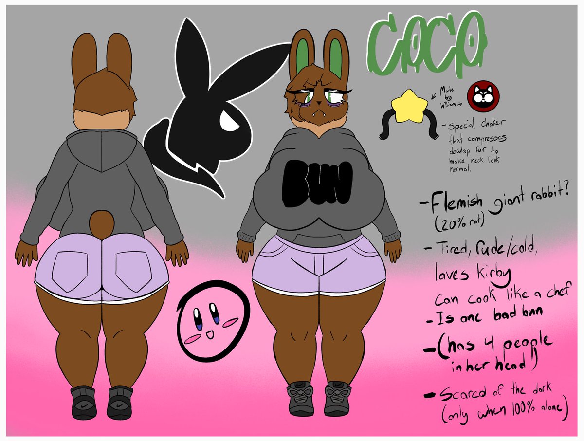 INTRODUCTING, The new, the improved, and badder then ever, COCO! My sona! Now taller then ever, bigger then ever, and finally grown out her hair and got a dewlap! But still keeping that BUN hoodie on