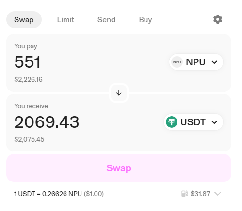 SamuelZ's tweet image. received $NPU airdrop