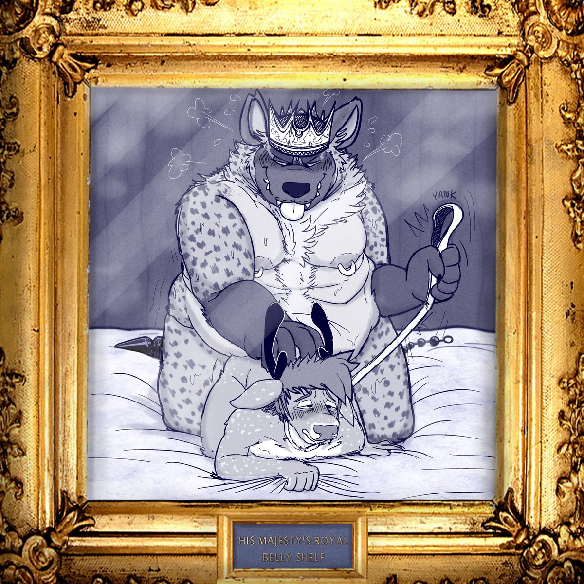 #gayfurry #nsfw The king saves his most prestigious titles for his favorite servants. What an honor it must be to walk past this portrait every morning on the way to the King’s chambers for his morning rut! ;3