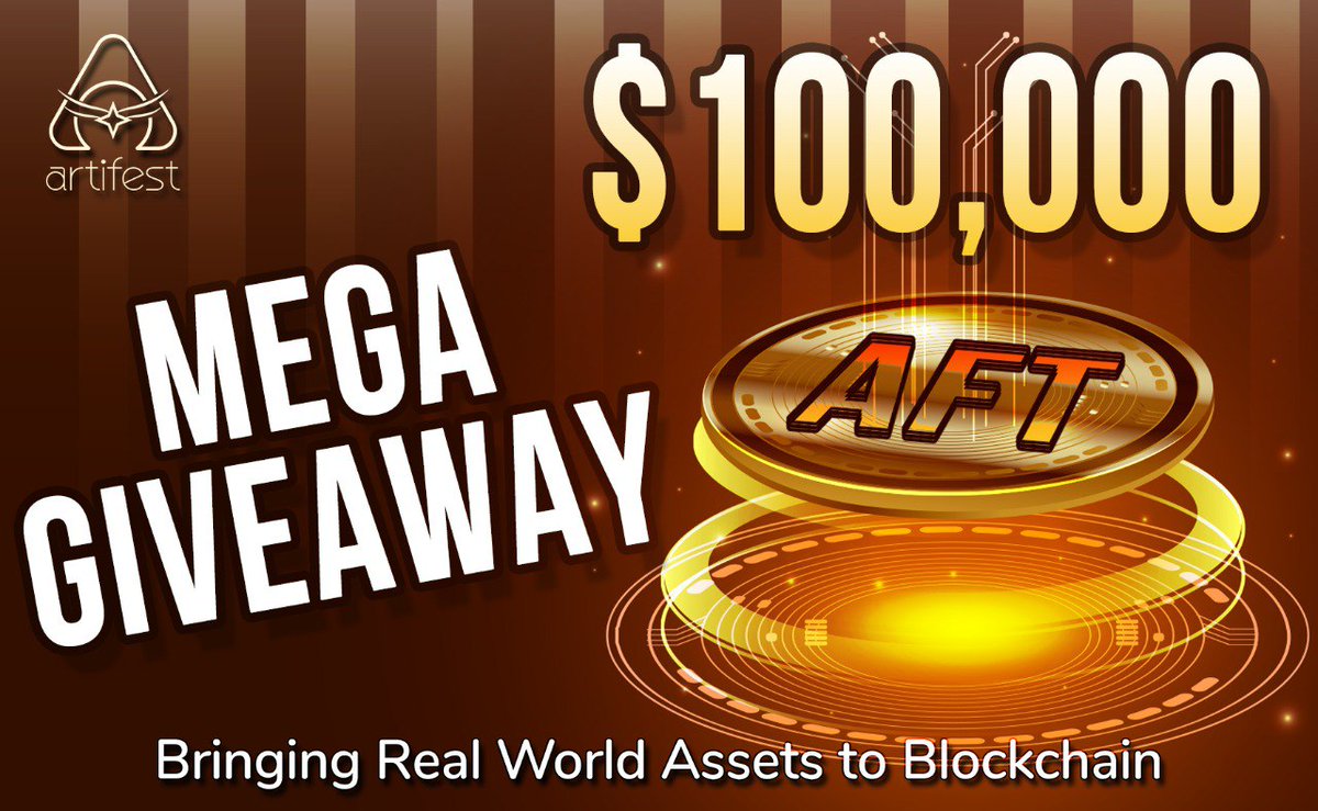 PrincewilllJr's tweet photo. With a Prize Pool of $100,000 $AFT for 35 Lucky Pre-Sale Participants.
Participate in the @artifest_world #Mega #Giveaway and stand a chance to win prizes.
 
Participat by purchasing tokens worth $50 using ETH or USDT or more during the Presale at https://t.co/Cca3nNXhqg https://t.co/OhHpx8I9Wq