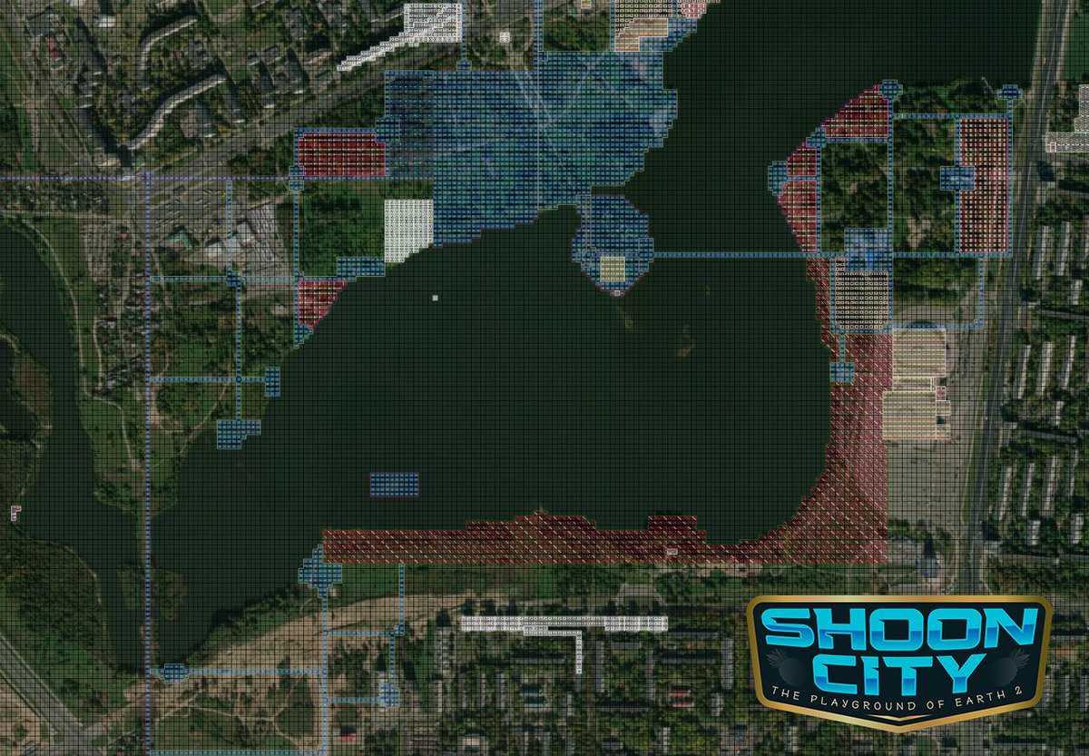 Did you know we created a whole new district in Shoon City during todays T3 launch? Set around a huge lake and stunning Earth 1 location. 
There's still waterfront plots left. Would you like to join us? Location: app.earth2.io/#thegrid/f4750…