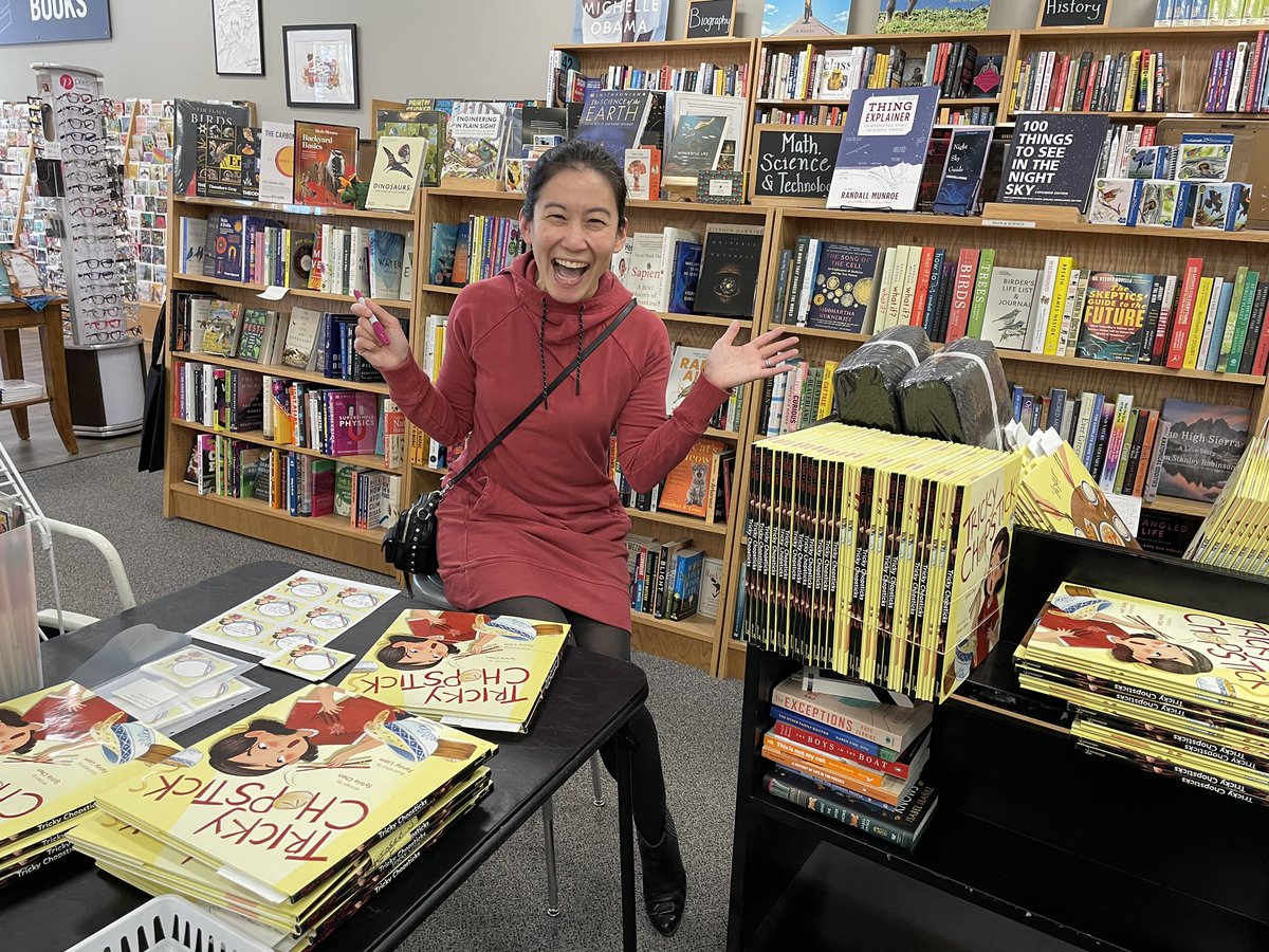 Oh #Kidlit, my heart is ❤️‍🔥❤️‍🔥❤️‍🔥! Just signed so many pre-ordered books @BrckMrtrBooks this morning—it was total joy seeing dear names of friends+family, previous coworkers, school connections, #kidlit folks, & true fans! Loved signing & giving the SUPER-swag packs for pickup/mail.