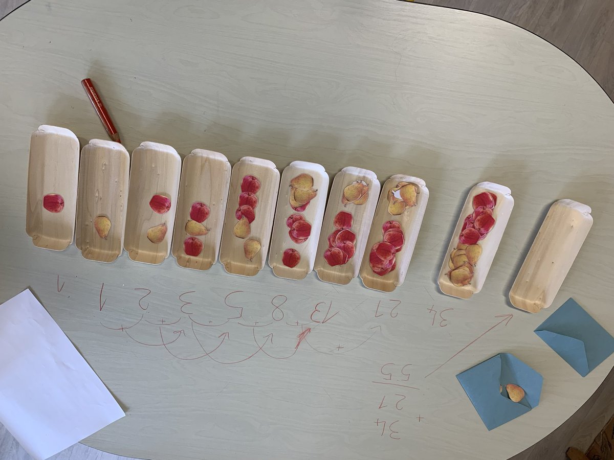 cornu_gaelle's tweet photo. Les CE1 de Gringoire cherchent comment calculer la suite de Fibonacci défi 3 de la semaine des maths , circo Hérouville! Bravo à eux https://t.co/1TBfalUPLy
