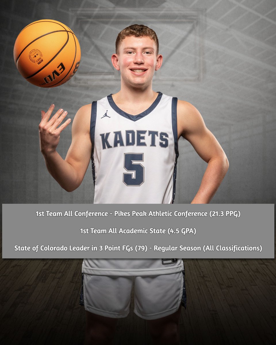 Congrats to @NoahHellem! 1st Team All Conference - Pikes Peak Athletic (21.3 PPG) 1st Team All Academic State - 4.5 GPA State of Colorado Leader in 3 Point FGs (79) - Regular Season (All Classifications) Next Stop.....Fort Lewis!