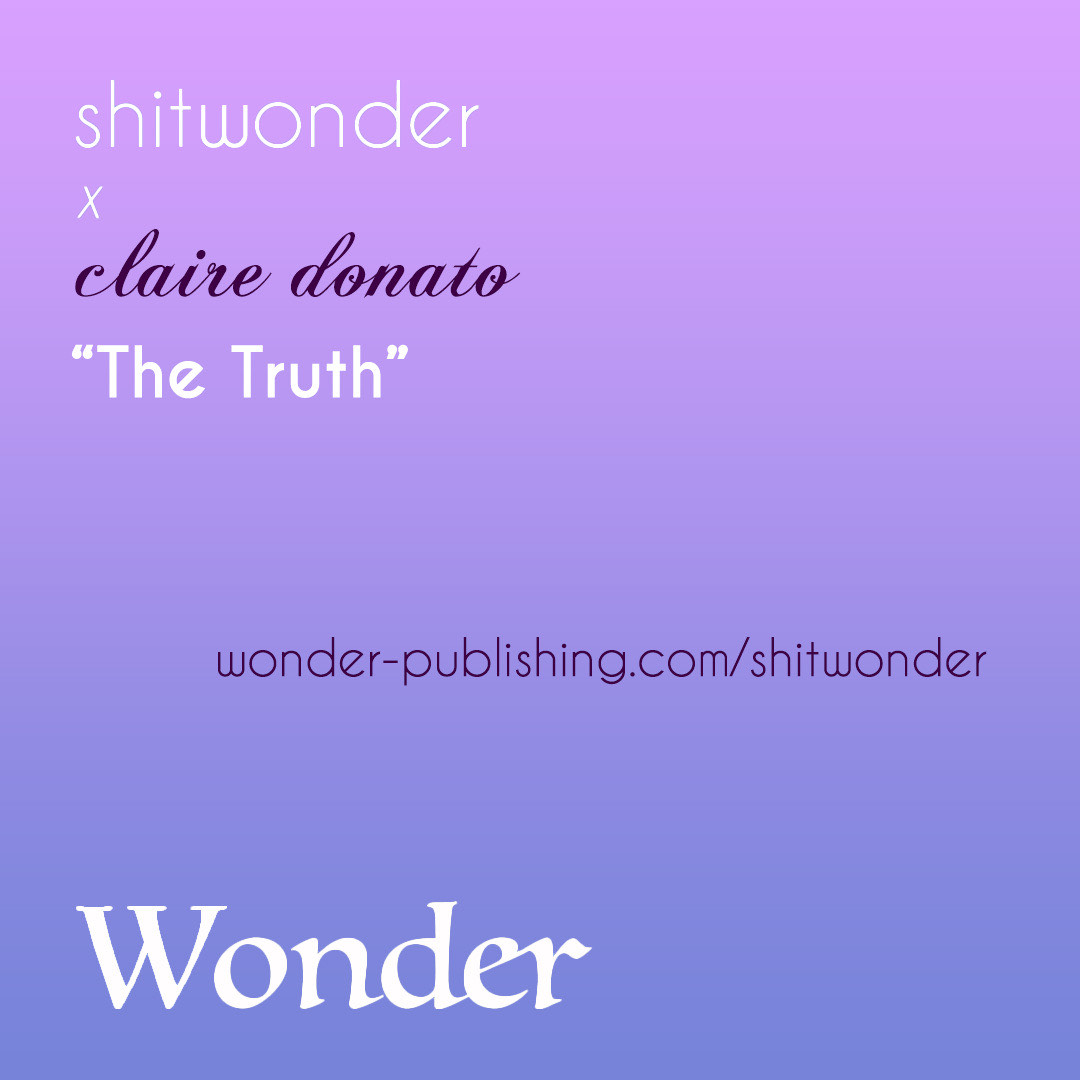 I have a new poem, 'The Truth,' up at @wonder_press. Thank you Annie, Nico & @JeSuisBebby! Look out for my chapbook Woebegone, from which this poem is excerpted, forthcoming from @airpodlatte113 with an accompanying video game this summer: wonder-publishing.com/shitwonder/the…