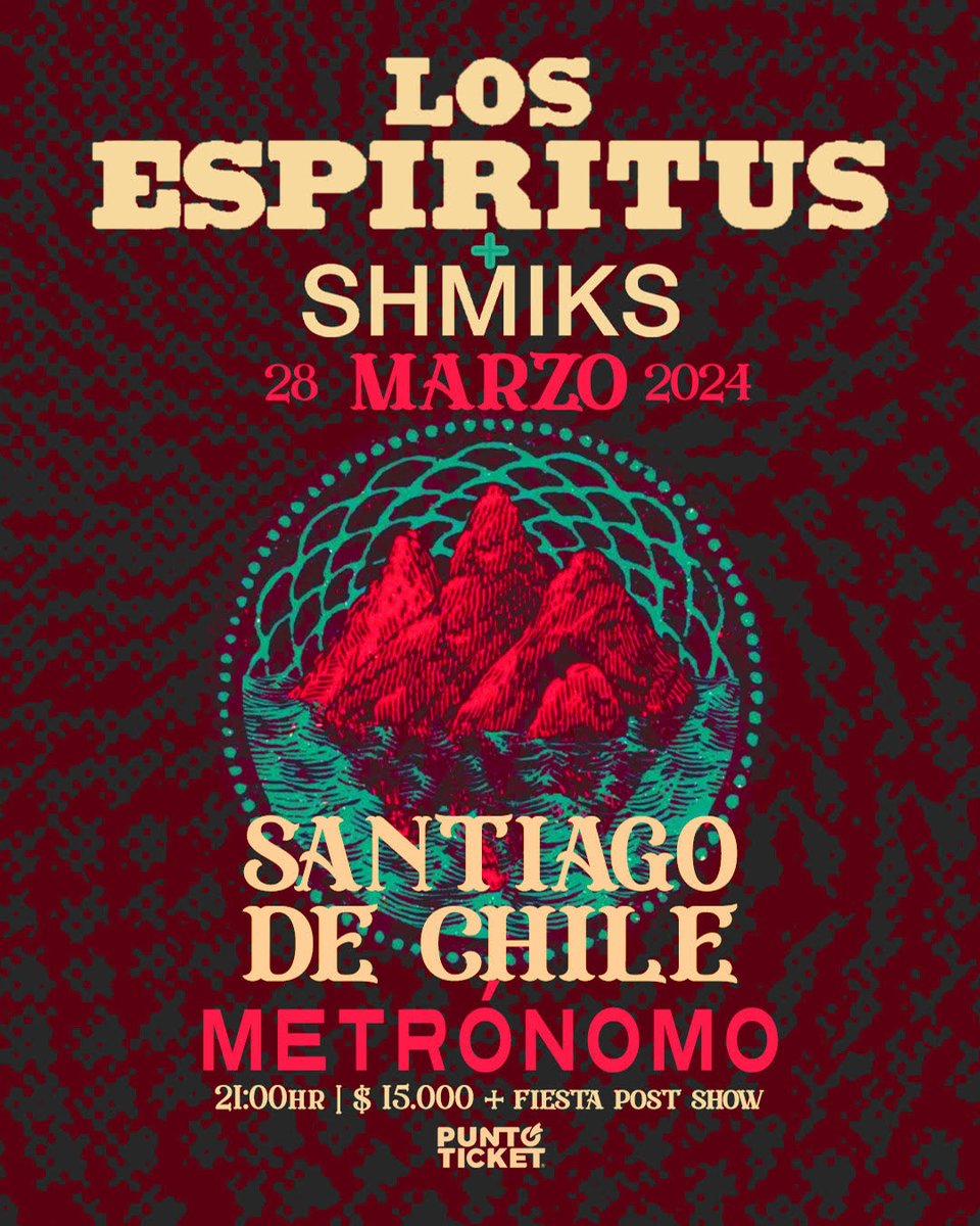 fuegoycenizascl's tweet photo. A solo 10 días del show de @losespiritus en Sala Metrónomo a las 21 hrs. Abre el show Shmiks  🔥

Venta de entradas en Punto Ticket 🎫

#FuegoyCenizas #LosEspiritus #Shmiks #Concierto #Chile https://t.co/G7ZtqdZEWL
