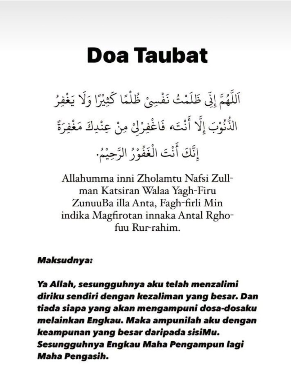 DiaraFathiya's tweet photo. Doa taubat🤲 https://t.co/wewybMjyXC