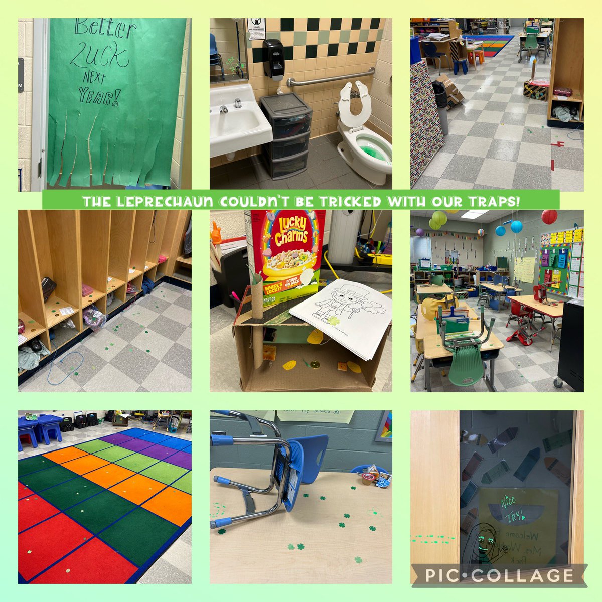 ☘️ the Leprechaun visited our classroom over the weekend and left us a mess and a treat! <a href="/VincentFarmBCPS/">VincentFarmBCPS</a>