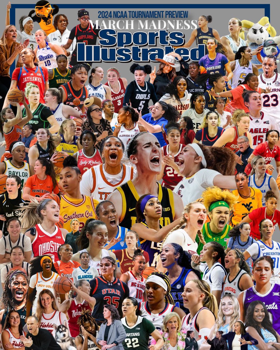 Another Year. Another hypothetical Sports Illustrated cover for Women’s #MarchMadness 

The 2024 #WNCAA Tournament Preview.