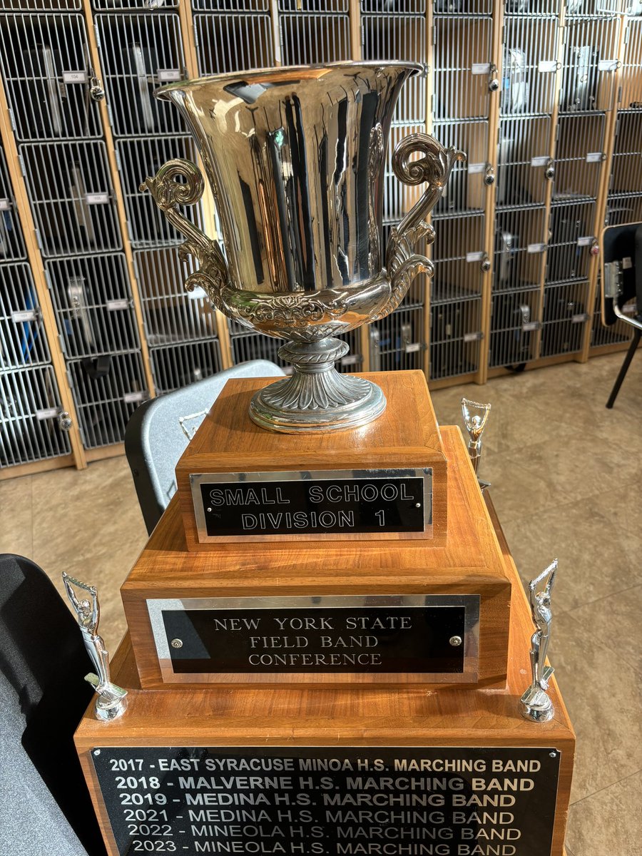 Some action shots of the silver polishing process as we shine up the <a href="/NYSFieldBand/">NYS Field Band Conference</a> Governor’s Cup for display in the <a href="/mineolahs/">Mineola High School</a> lobby! Each time you polish, you remove a thin layer of silver from the surface, revealing a fresh layer underneath. Pretty cool! #MineolaMarchingBand