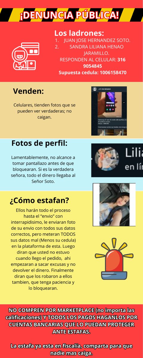 Valntynaa's tweet photo. COMPARTIR 🚨🚨
Denunció públicamente a JUAN JOSE HERNÁNDEZ SOTO, estafador con cómplice de LILIANA HENAO JARAMILLO.
Porfavor rt https://t.co/He5OeScTT6