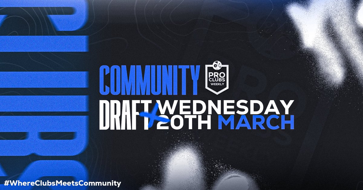⚽| COMMUNITY DRAFT
🕧| 8:00pm - Wednesday 20th March

Jump In Our Discord Via The Link To Enter, Don't Miss Out! discord.gg/VBquy3wTAy

#WhereClubsMeetsCommunity