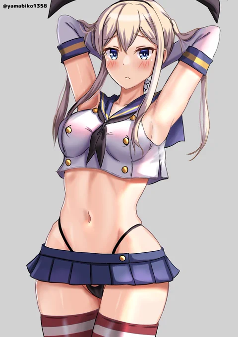 島風コスのグラーフちゃん#艦これ版深夜の真剣お絵描き60分一本勝負#艦これ版真剣お絵描き60分一本勝負_20240318#グラーフ・ツェッペリン #艦これ 