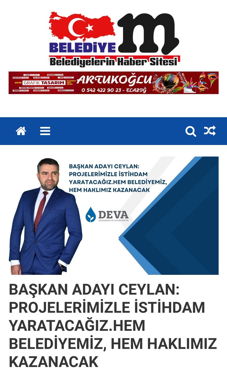 BAŞKAN ADAYI CEYLAN: PROJELERİMİZLE İSTİHDAM YARATACAĞIZ.HEM BELEDİYEMİZ, HEM HAKLIMIZ KAZANACAK turkiyembelediyem.com/baskan-adayi-c…