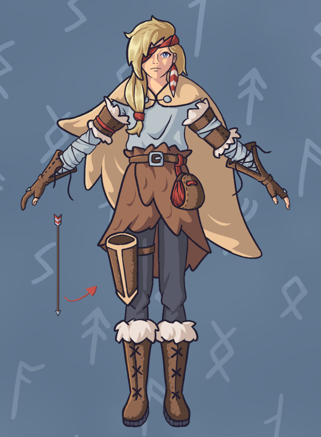 ninsn_'s tweet photo. Character concept (she's an archer) https://t.co/tv7gKAE3tk