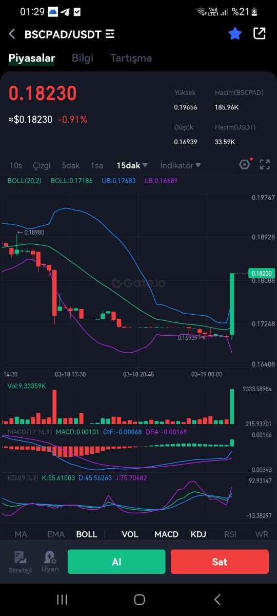 Yeşil mumu yaktım, alındı 😉😊 $Bscpad