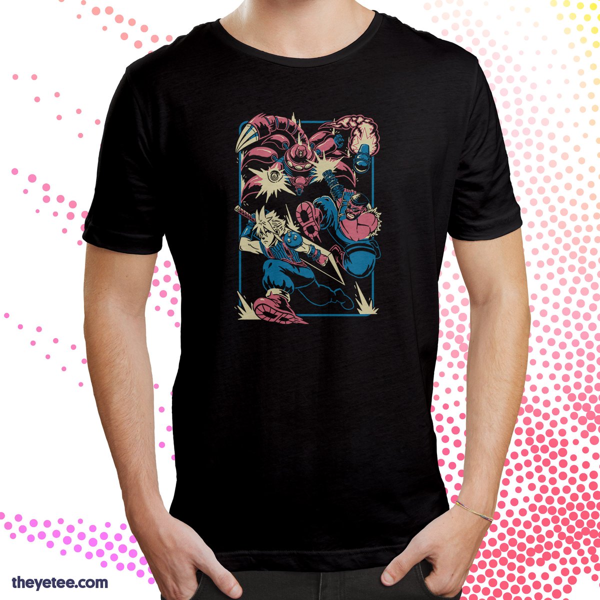クラウド・ストライフ 「Cheese it, it's the fuzz! Designed by  #」|The Yetee 🌈のイラスト