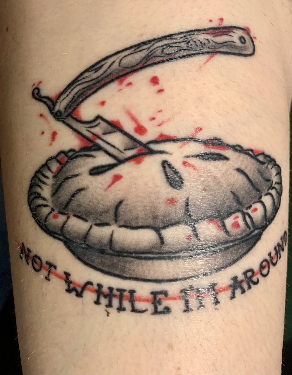 Skater_figs's tweet photo. From #FleetStreet to me. Loving my new @SweeneyToddBway inspired tattoo. #NotWhileImAround https://t.co/mOBAT81hx5