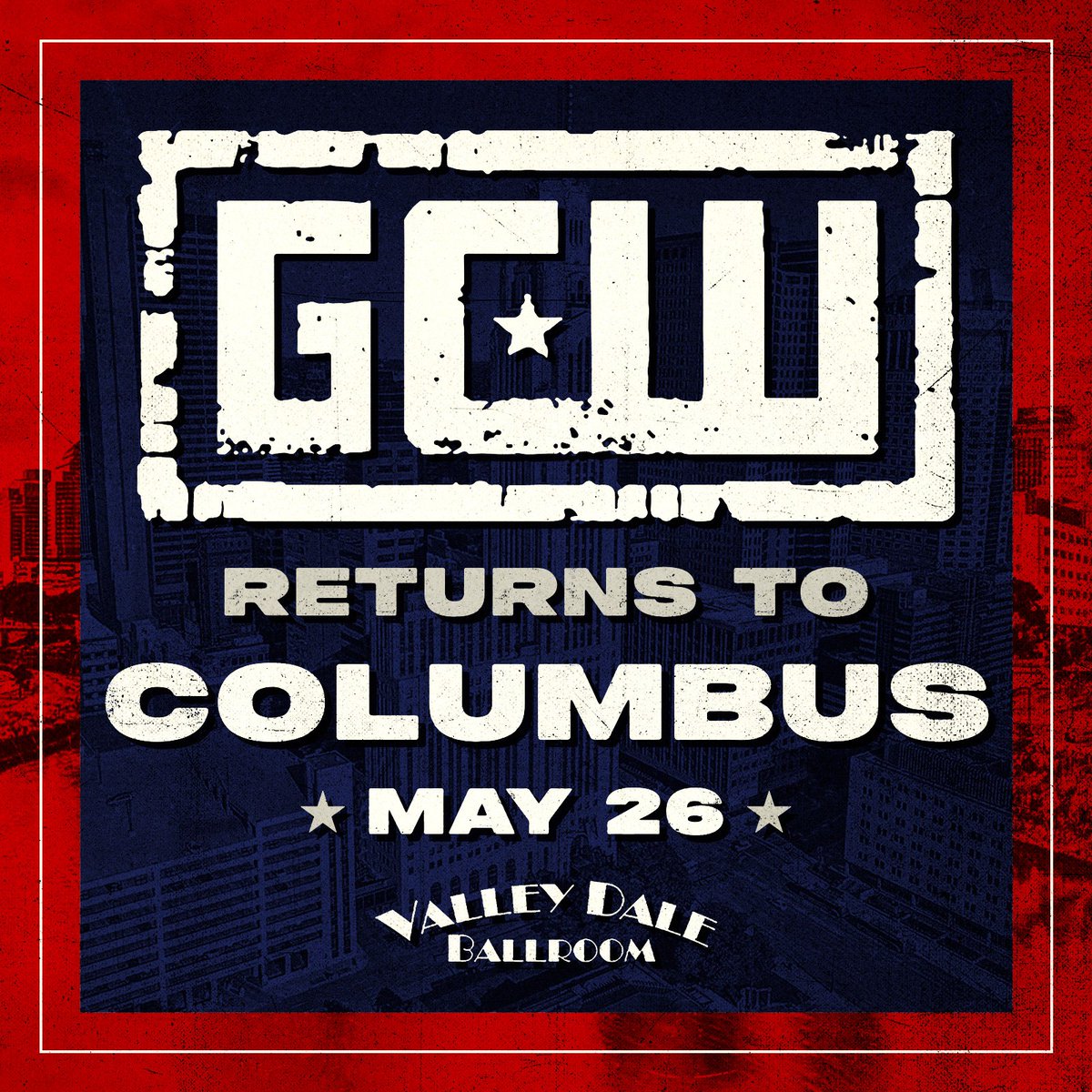 *SAVE THE DATE* GCW returns to CHICAGO and COLUMBUS during Memorial Day Weekend! Saturday, May 25th Thalia Hall Chicago IL Sunday, May 26th Valley Dale Ballroom Columbus OH Ticket info coming soon... Watch LIVE on @FiteTV+!